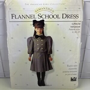 American Girls Collection Samantha's Flannel SchoolDress PatternGirls Sz 8,10,12